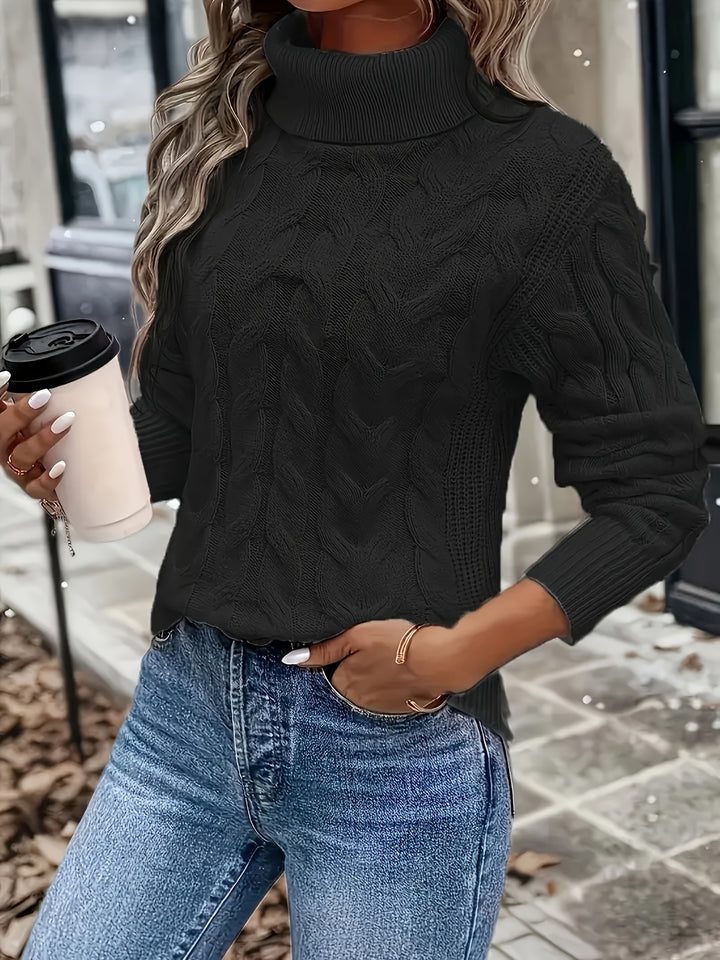 Lila | Cable-Knit Turtleneck Sweater