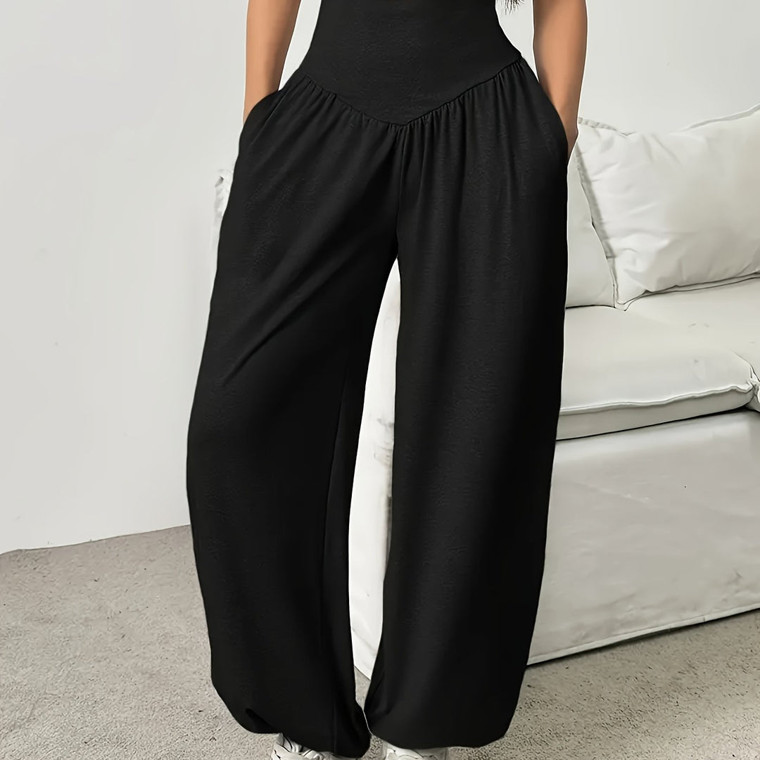 Evelyn | High-Waist Wide-Leg Lounge Trousers