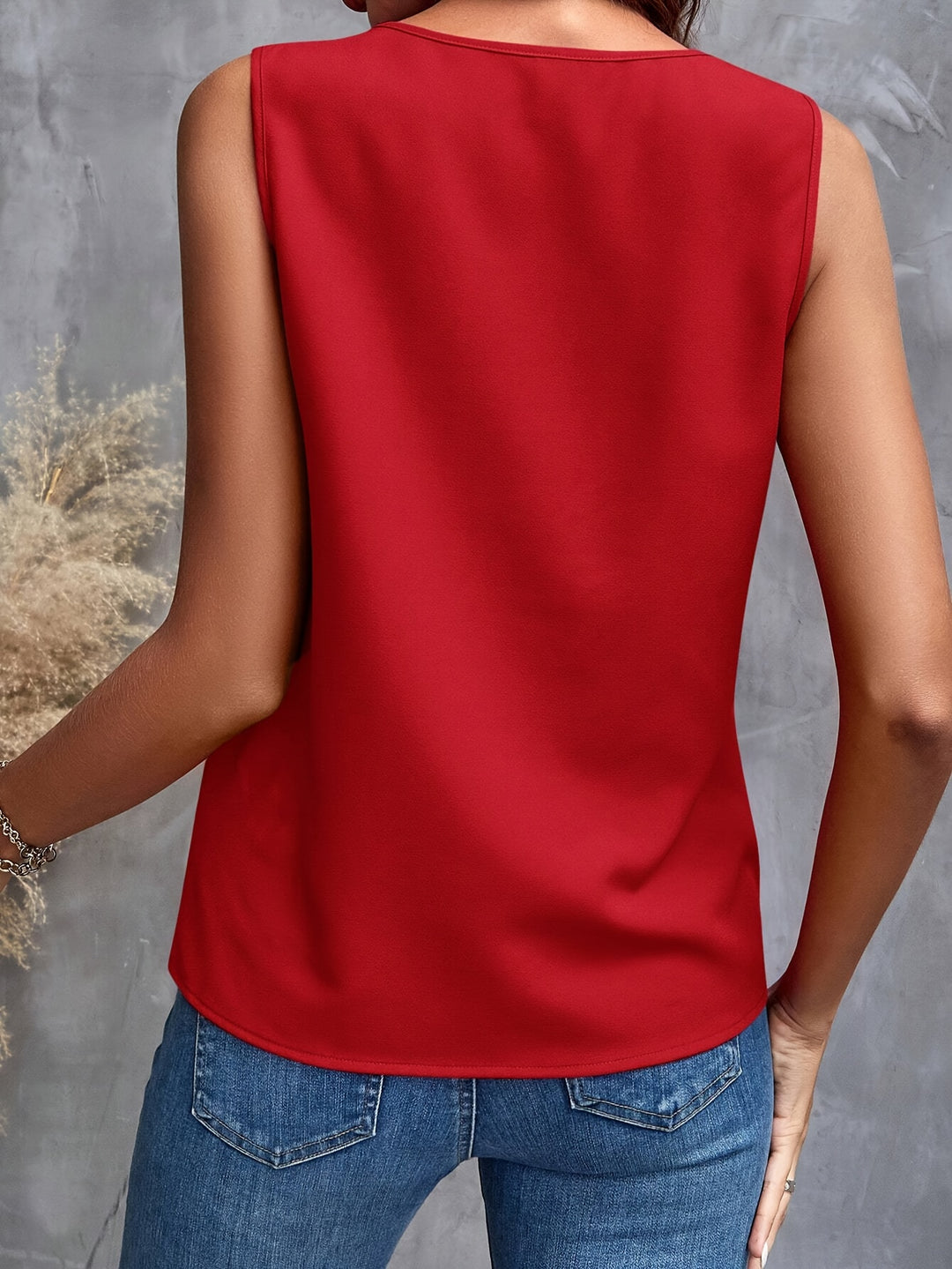 Maeve | Ruffled V-Neck Sleeveless Blouse