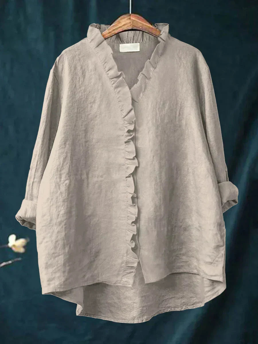 Eliza | Casual Ruffle V Neck Blouse