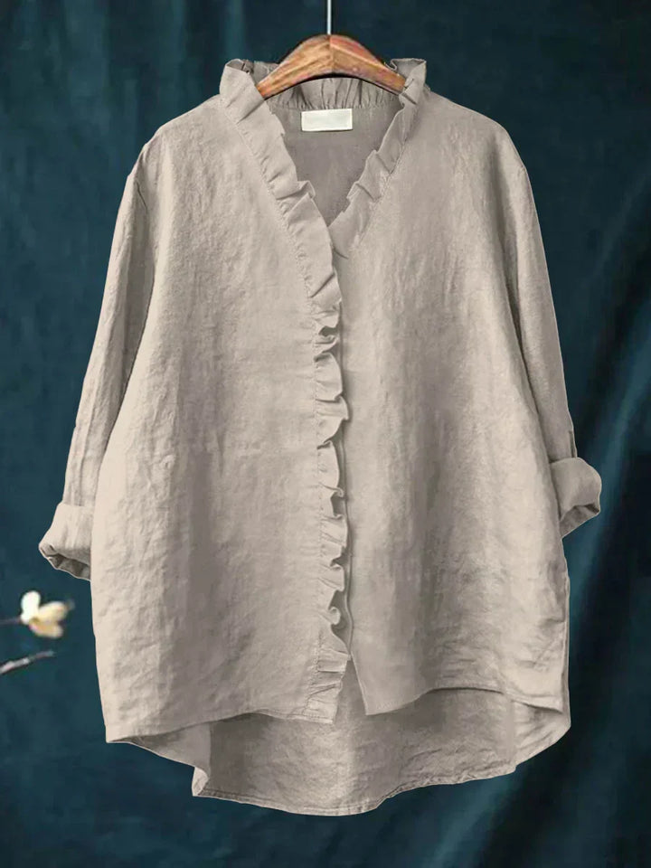 Eliza | Casual Ruffle V Neck Blouse