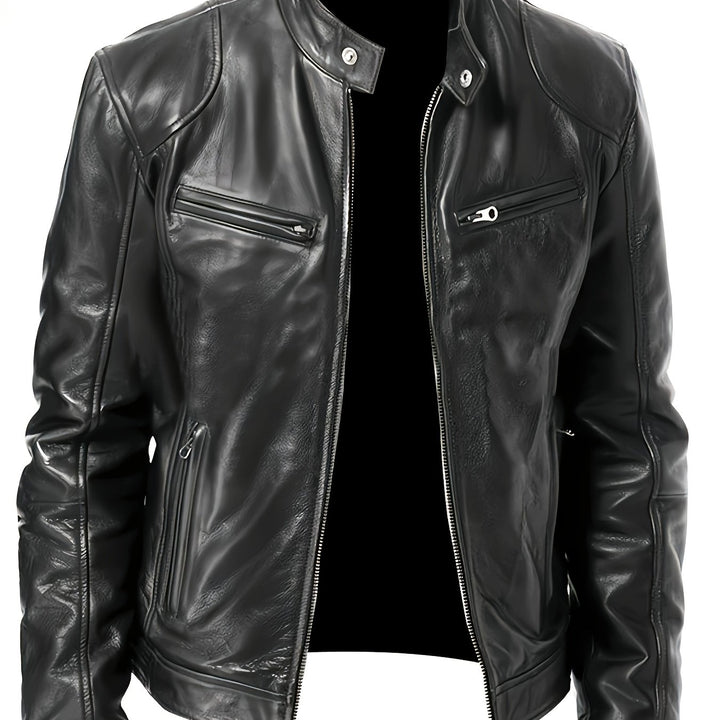 Bruno | Classic Stand-Collar Moto Jacket