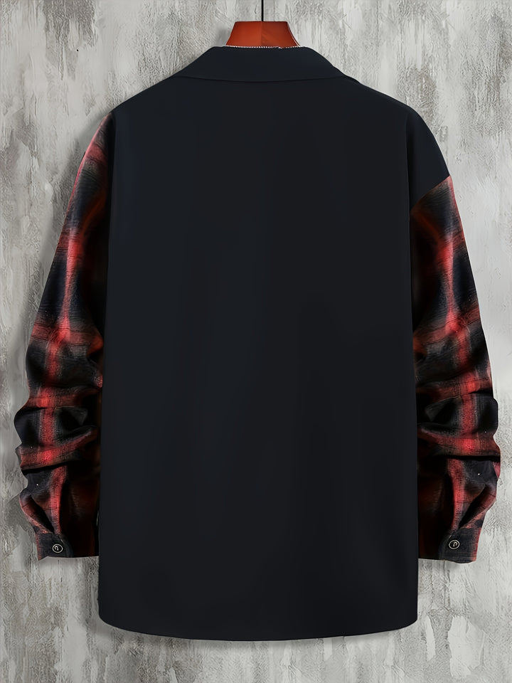 Rylan | Plaid-Sleeve Button-Up Shirt