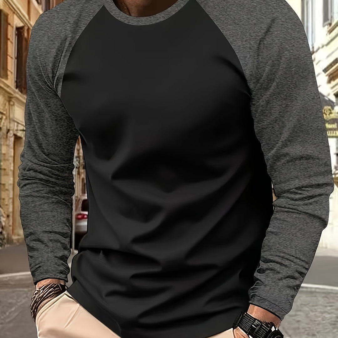 Roman | Two-Tone Raglan Long Sleeve Top