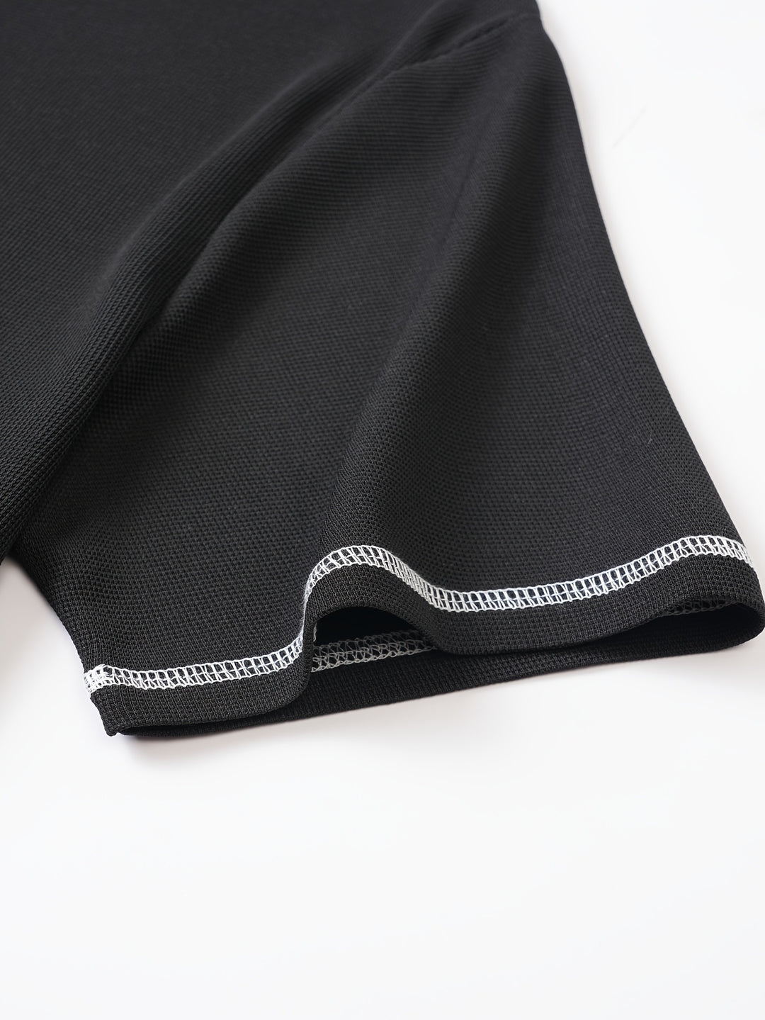 Maxwell | Textured Button-Neck Tee