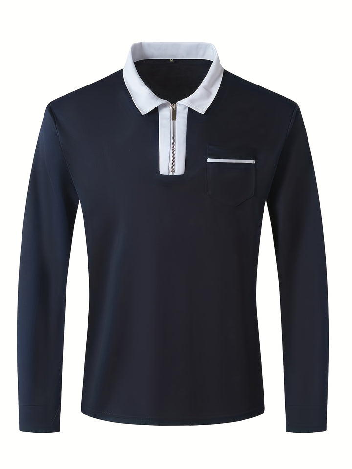 Fletcher | Refined Zip-Collar Polo Shirt