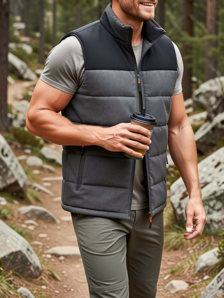 Cyrus | Quilted Stand-Collar Vest