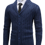 Leonard | Cable-Knit Shawl Collar Cardigan