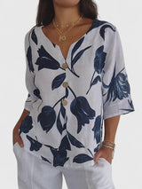 Heather | Relaxed V-Neck Blouse