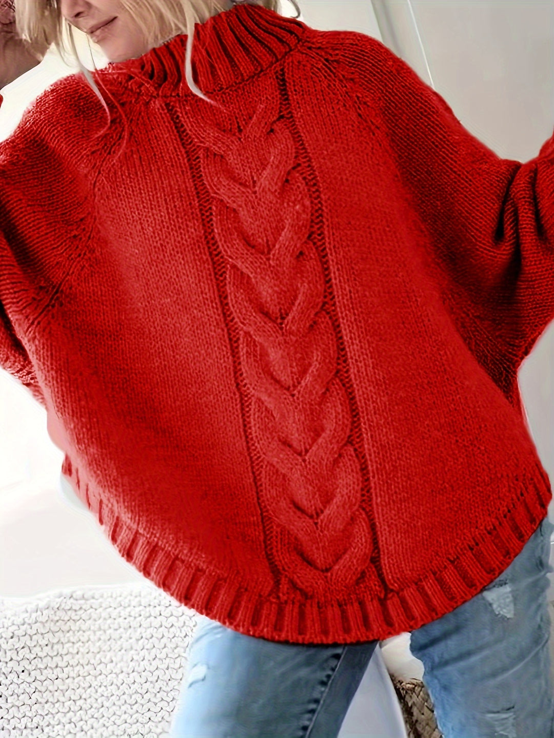 Sabina | Cozy Cable-Knit High-Neck Sweater
