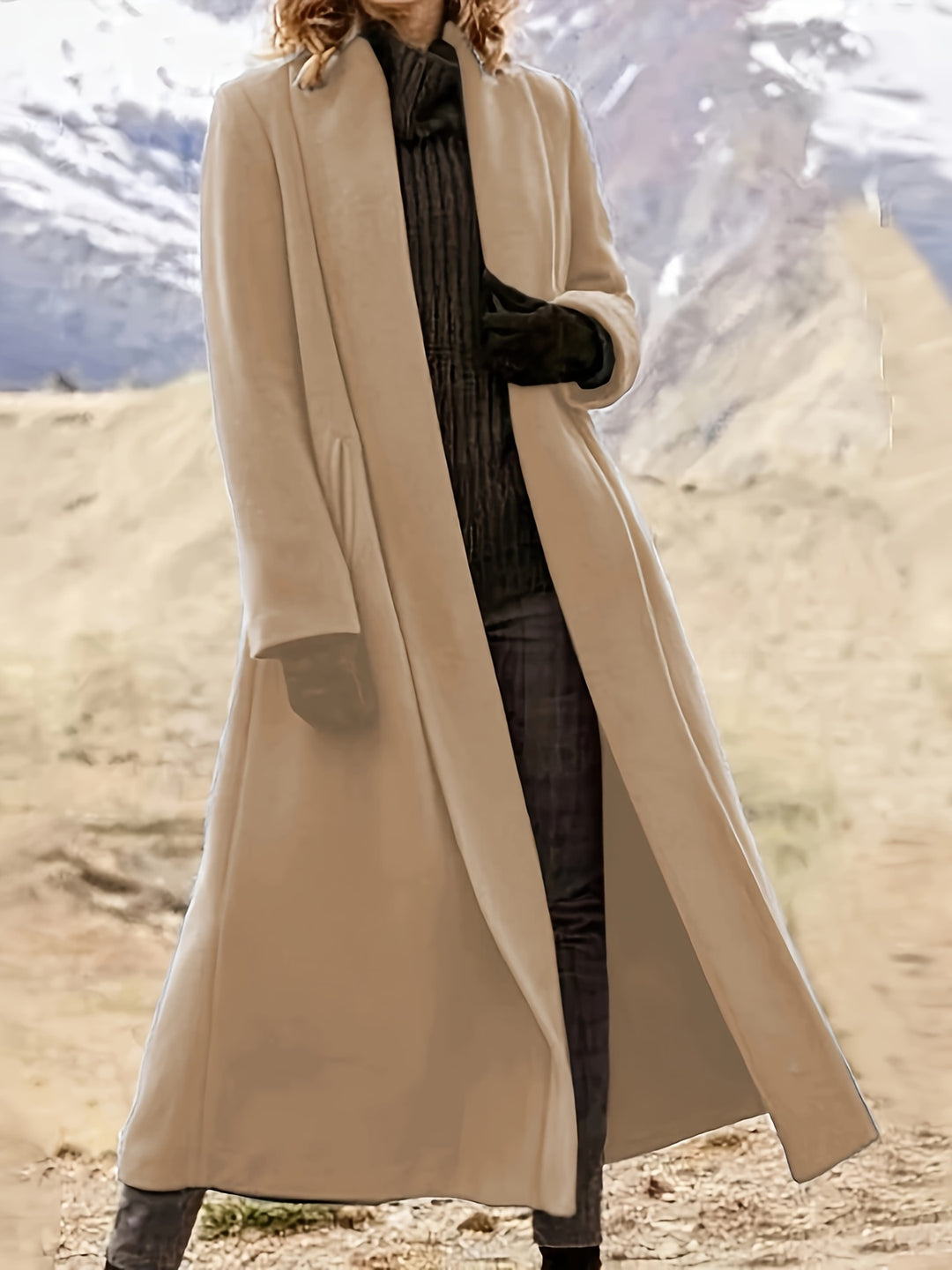 Tabitha | Floor-Length Draped Coat