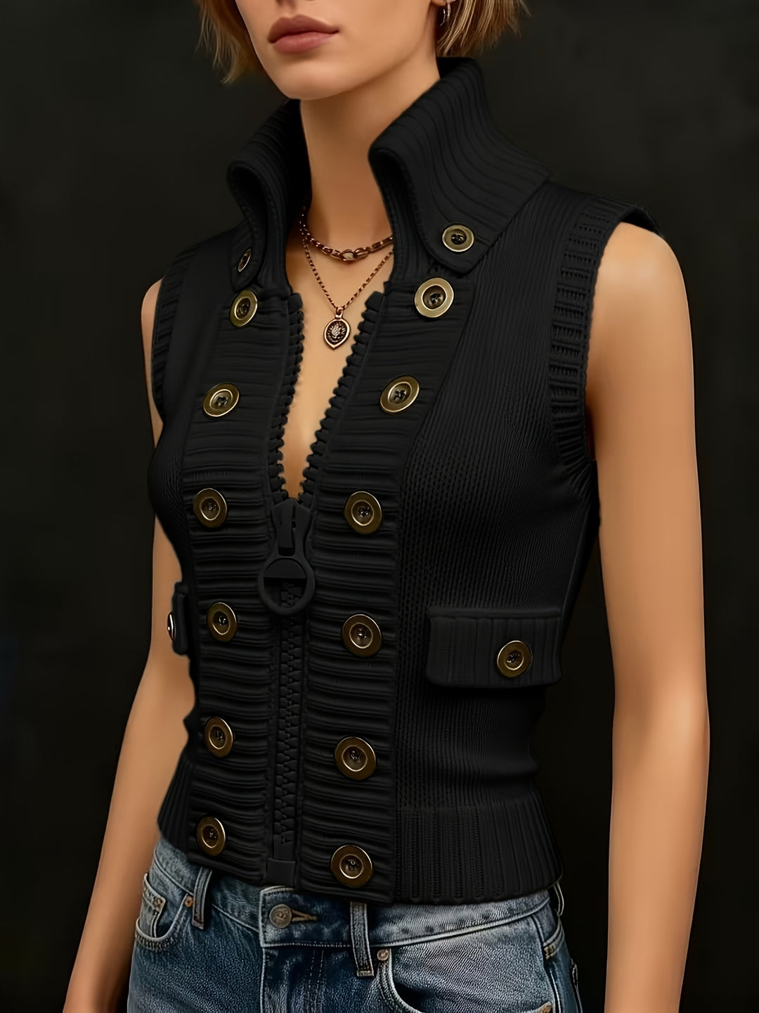 Marlon | Structured Zip-Front Vest