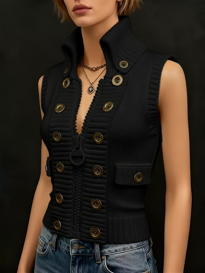 Marlon | Structured Zip-Front Vest