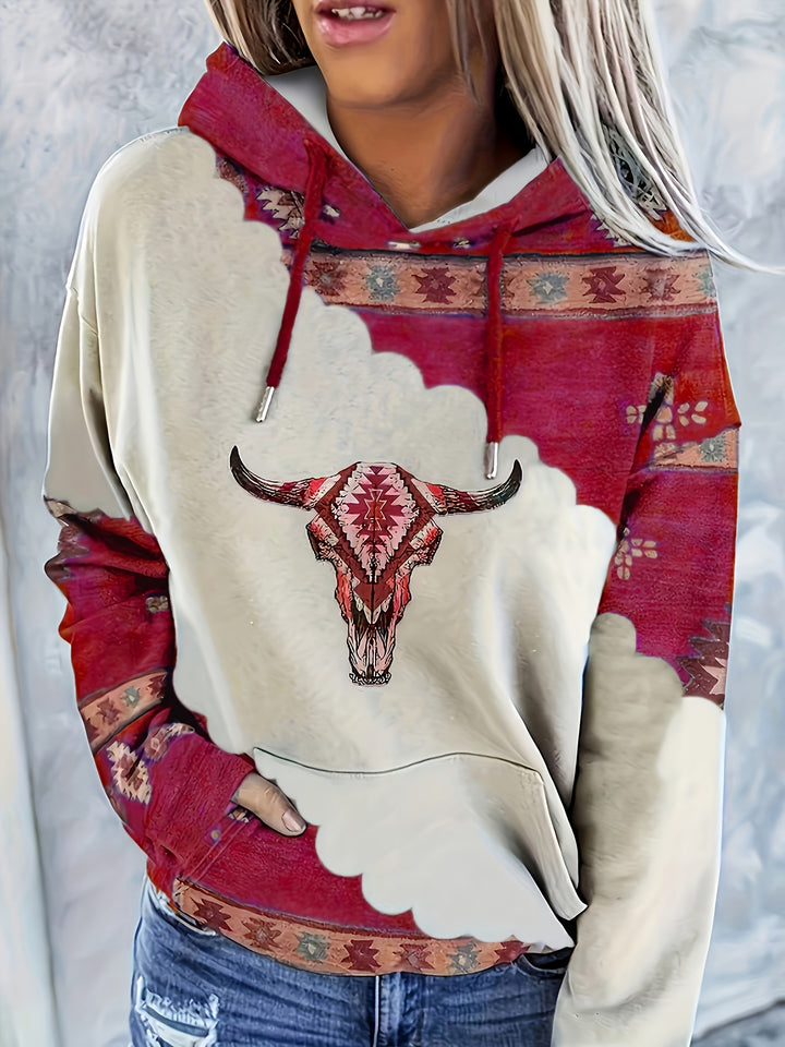 Heather | Western-Inspired Print Hoodie