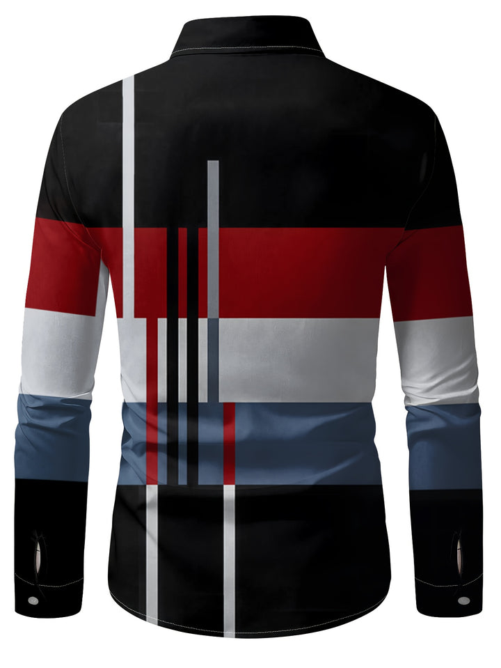 Nathan | Refined Colorblock Button-Up Shirt