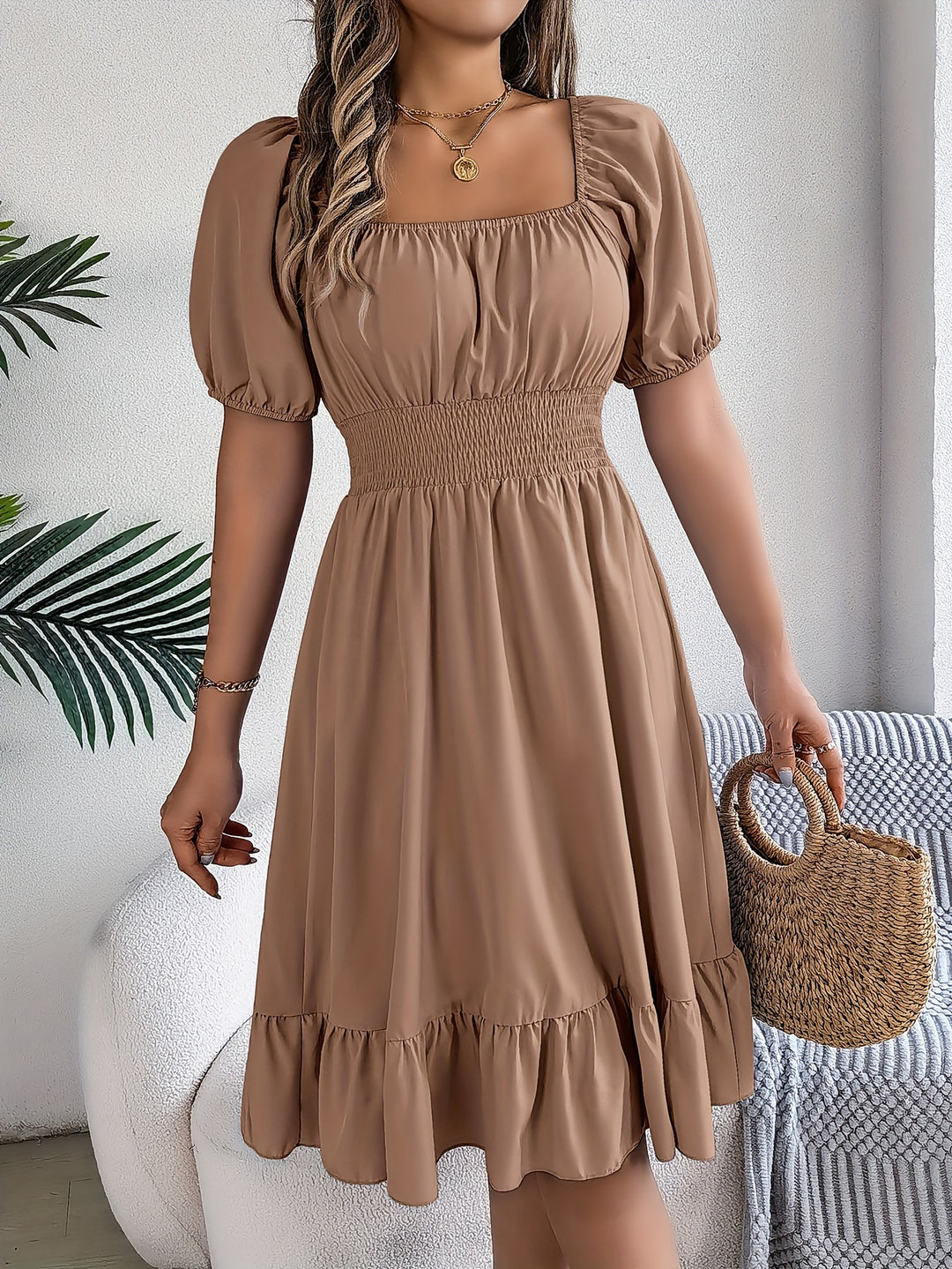 Lorraine | Square Neck A-Line Dress