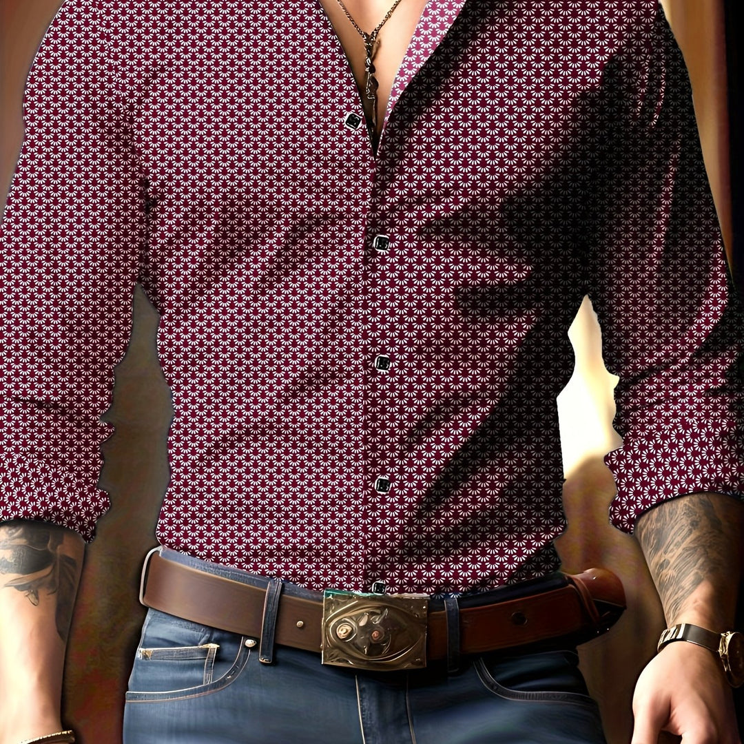 Bennett | Refined Print Button-Up Shirt