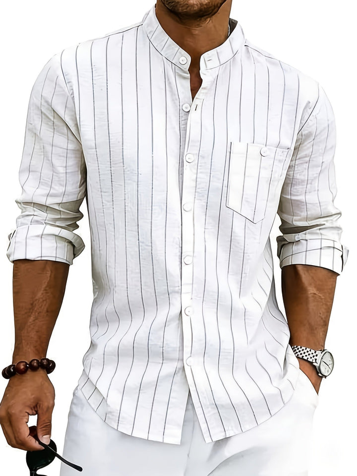 Callum | Refined Striped Button-Up Shirt