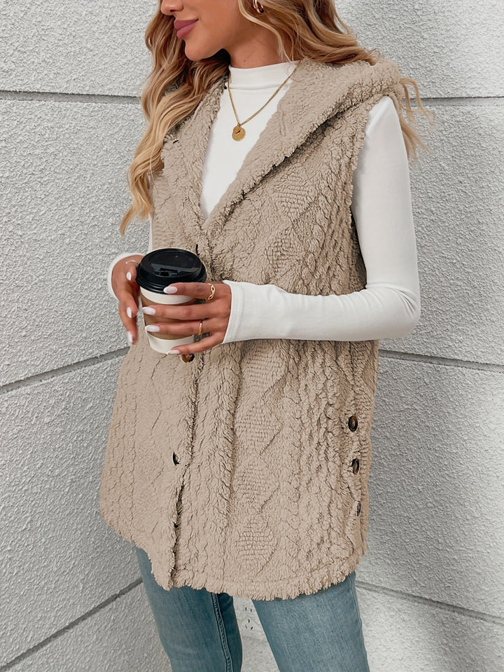 Greta | Cozy Hooded Button-Front Vest