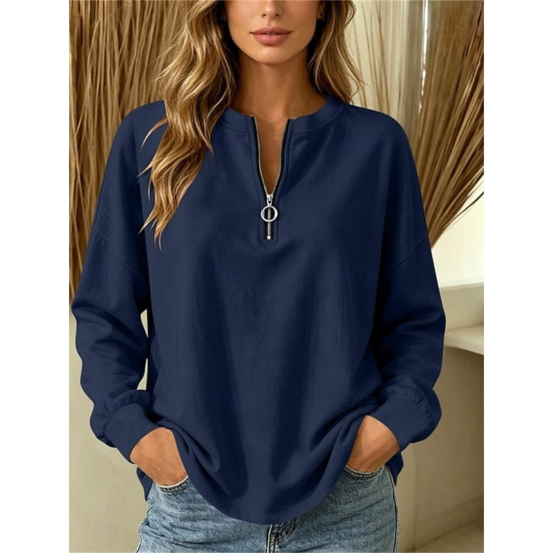Bonnie | Quarter-Zip Long Sleeve Top