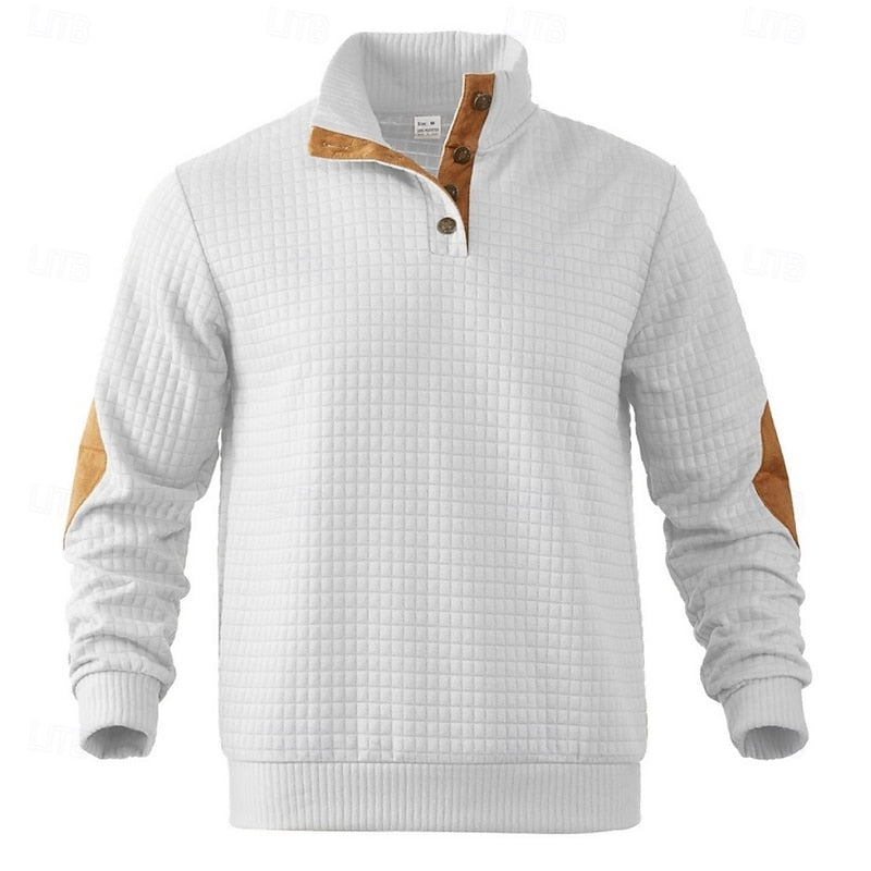 Clark | Textured Stand-Collar Pullover
