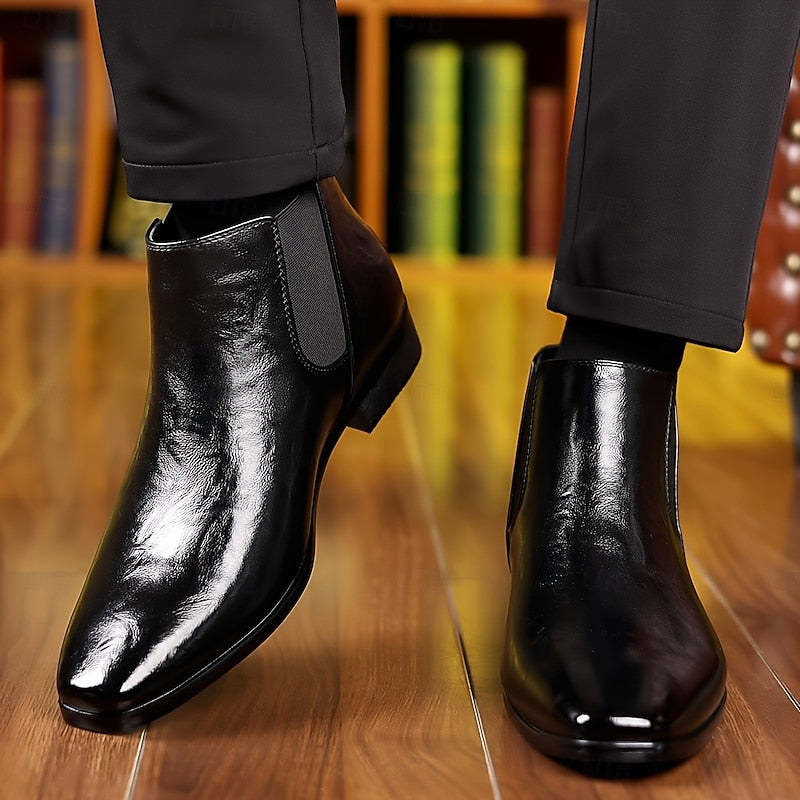 Barnaby | Polished Ankle Chelsea Boots