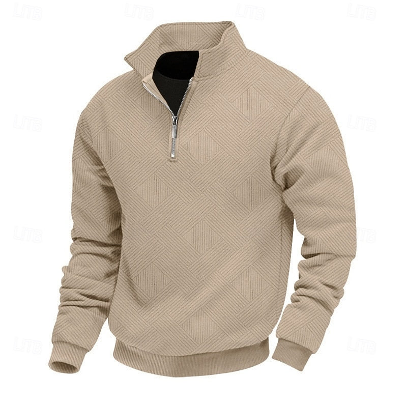 Emory | Textured Quarter-Zip Pullover