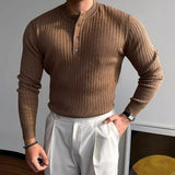 Gabriel | Ribbed Henley Sweater