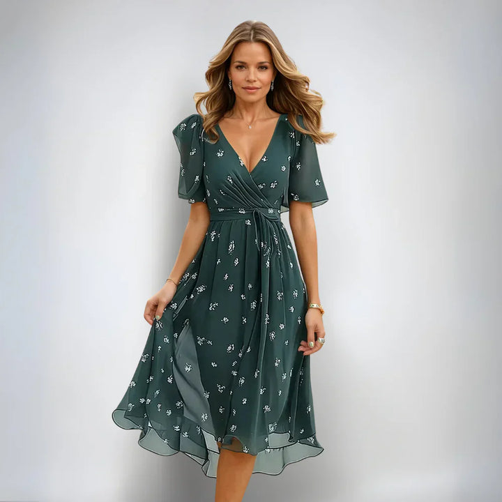 Lydia | Classic V Neck Summer Dress