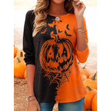 Autumn | Halloween Pumpkin Long-Sleeve Top