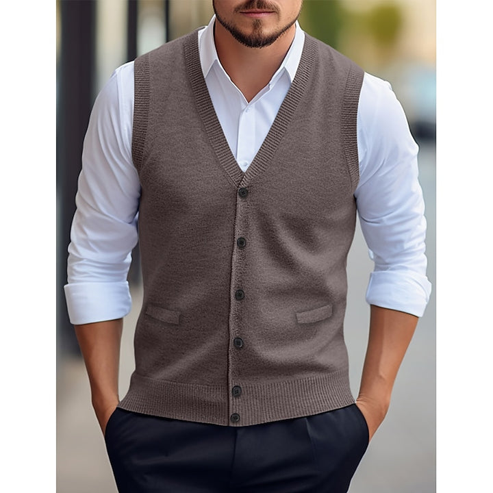 Clifford | Christmas Button-Front Sweater Vest
