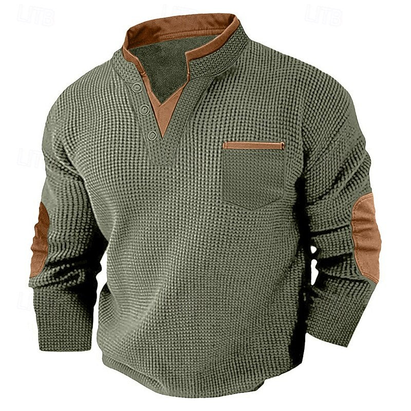 Dexter | Textured Button Henley
