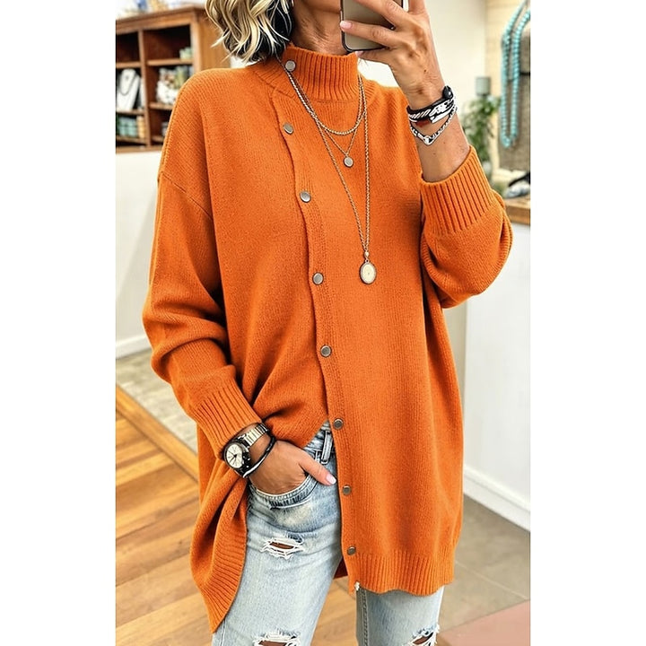 Willa | Buttoned Turtleneck Cardigan