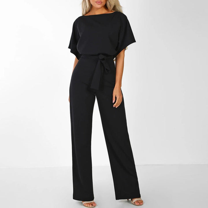 Cecily | Elegant Wide-Leg Jumpsuit with Tie Belt
