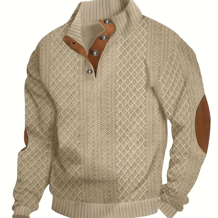 Rupert | Cable-Knit Stand Collar Sweater