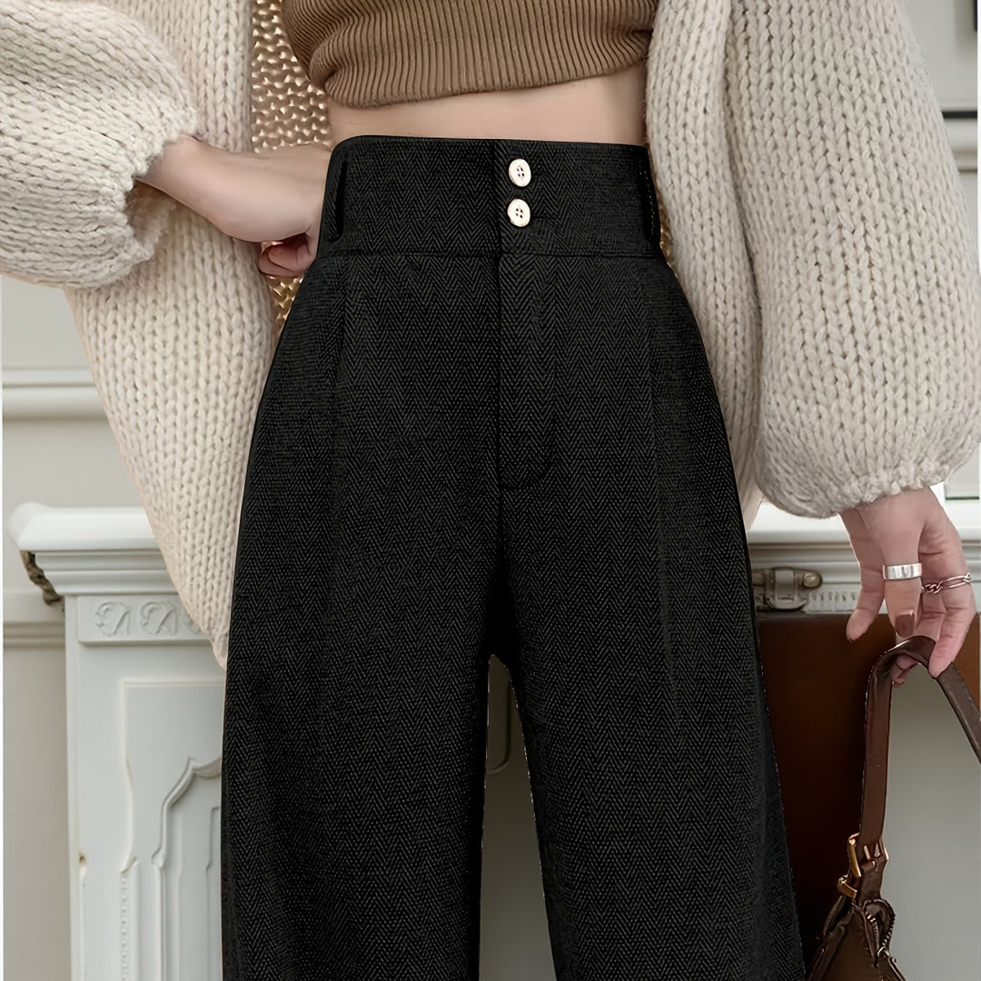 Penelope | High-Waisted Wide-Leg Trousers