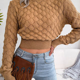 Farrah | Textured Cropped Sweater