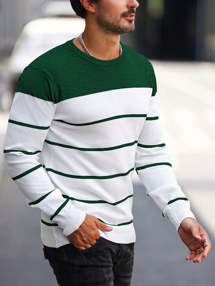 Bennington | Classic Striped Crew Neck Sweater