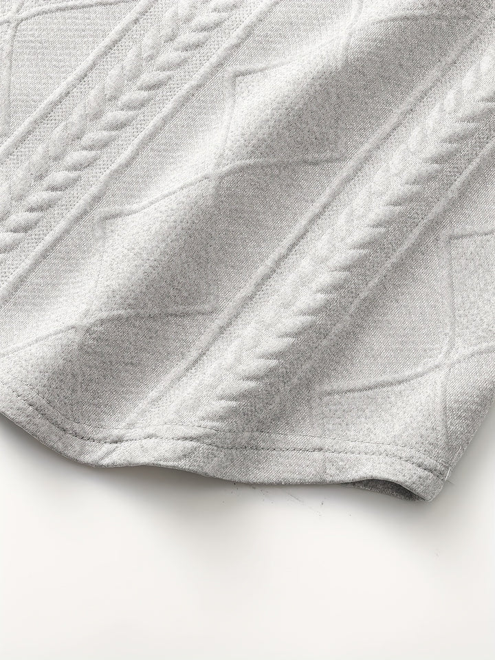 Bryce | Textured Round Neck Long Sleeve Top