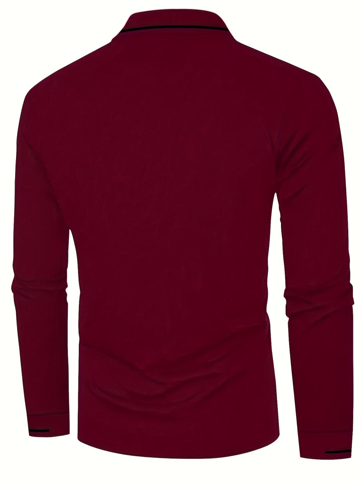 Emerson | Refined Long-Sleeve Polo Shirt