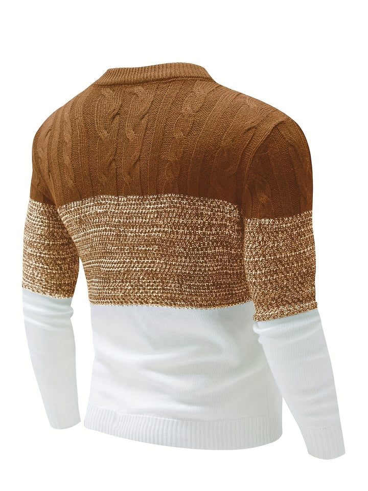 Wallace | Color-Block Crew Neck Pullover