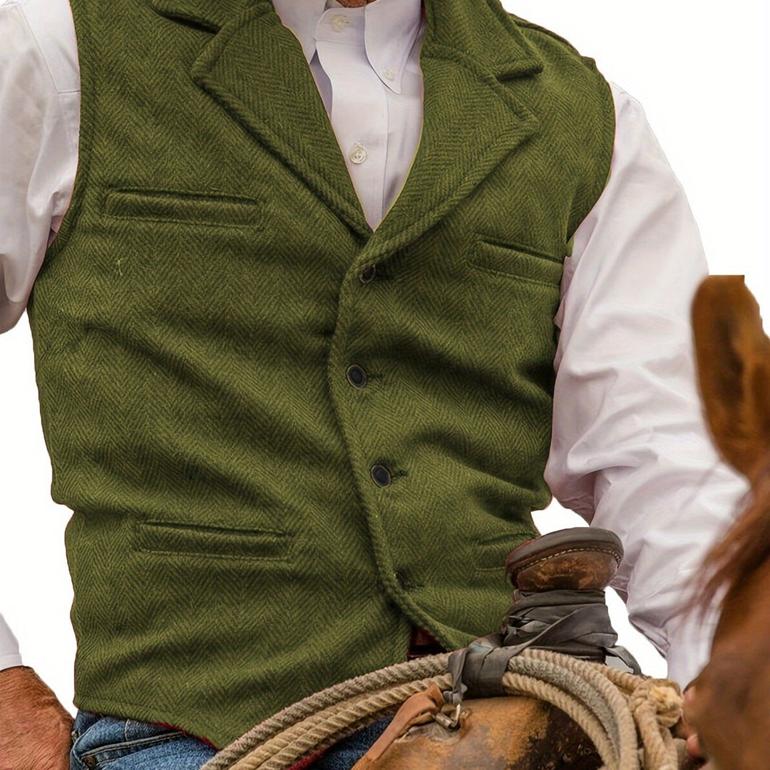 Waylon | Heritage Herringbone Vest