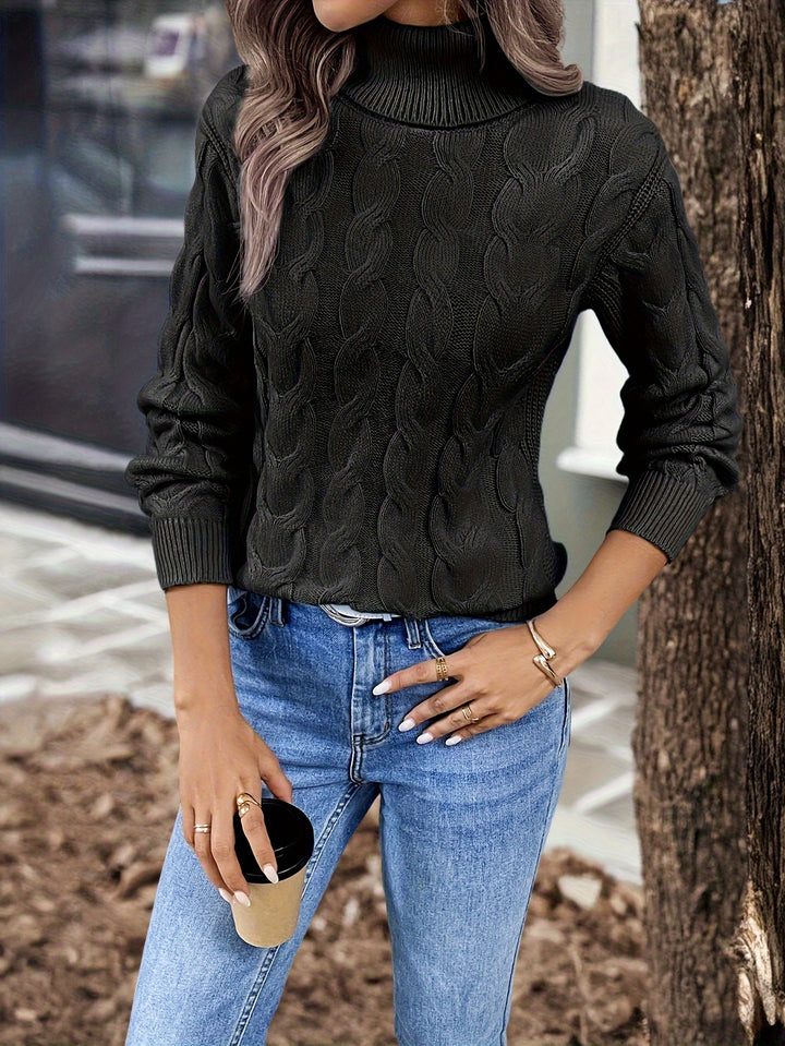 Lila | Cable-Knit Turtleneck Sweater
