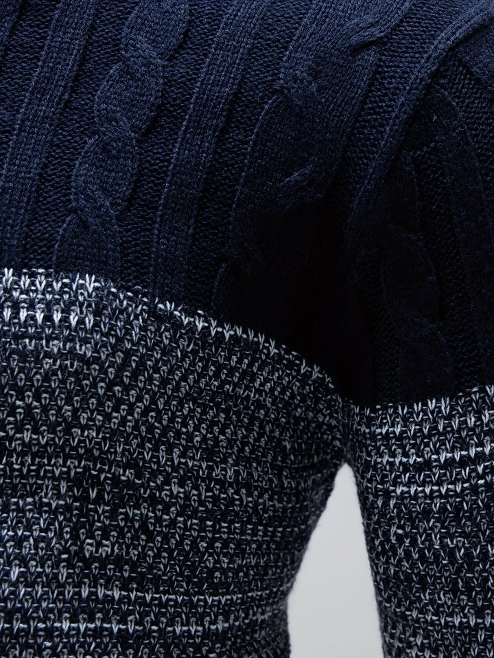 Wallace | Color-Block Crew Neck Pullover