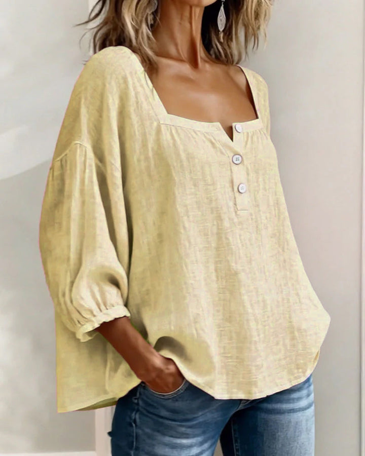 Florence | Relaxed Square-Neck Blouse