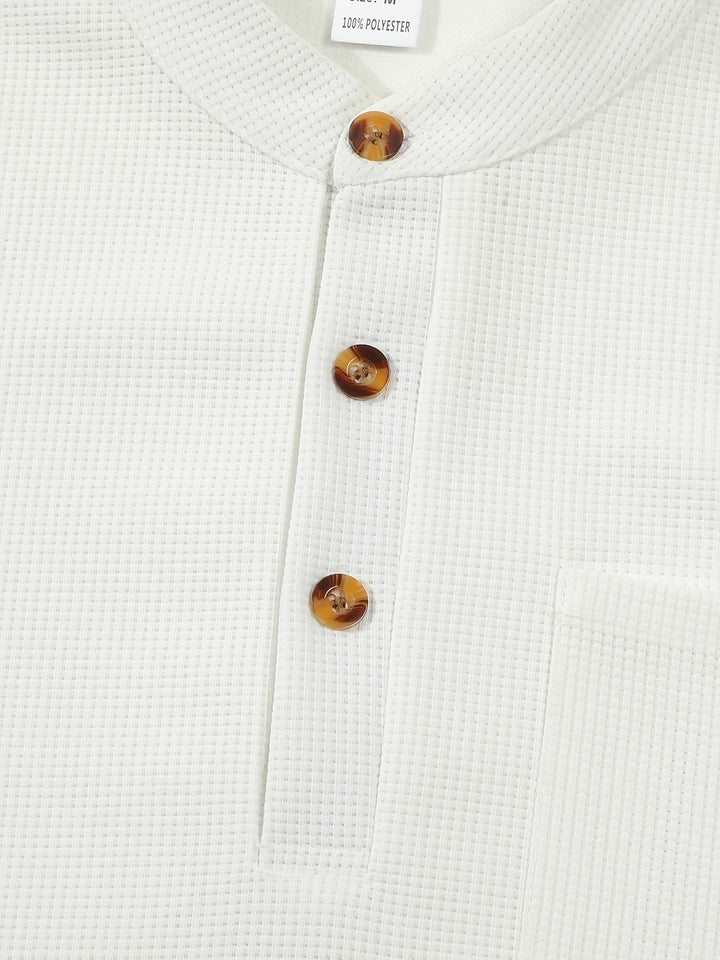 Dominic | Refined Textured Henley Shirt