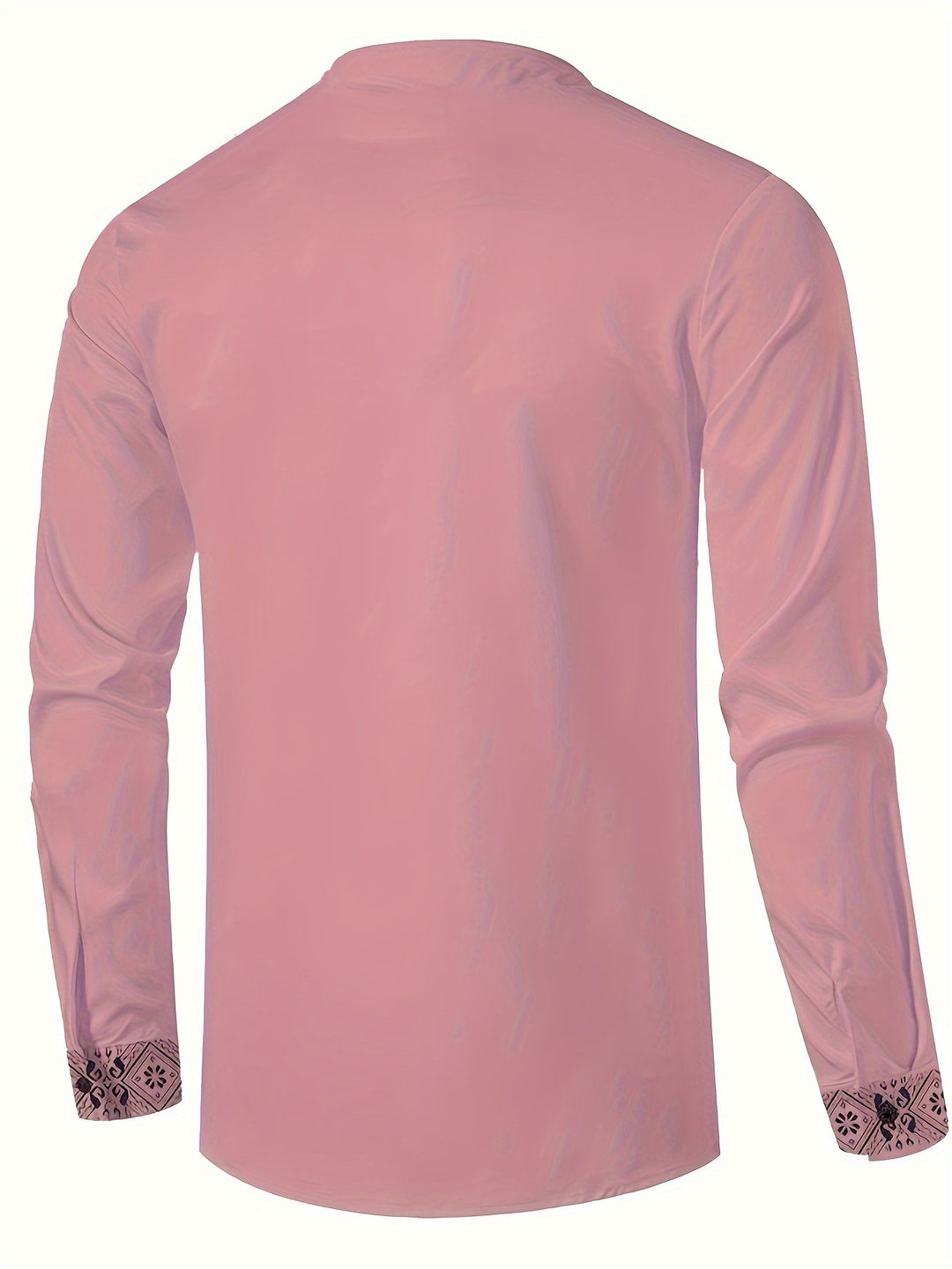 Rafael | Patterned Stand-Collar Henley Shirt