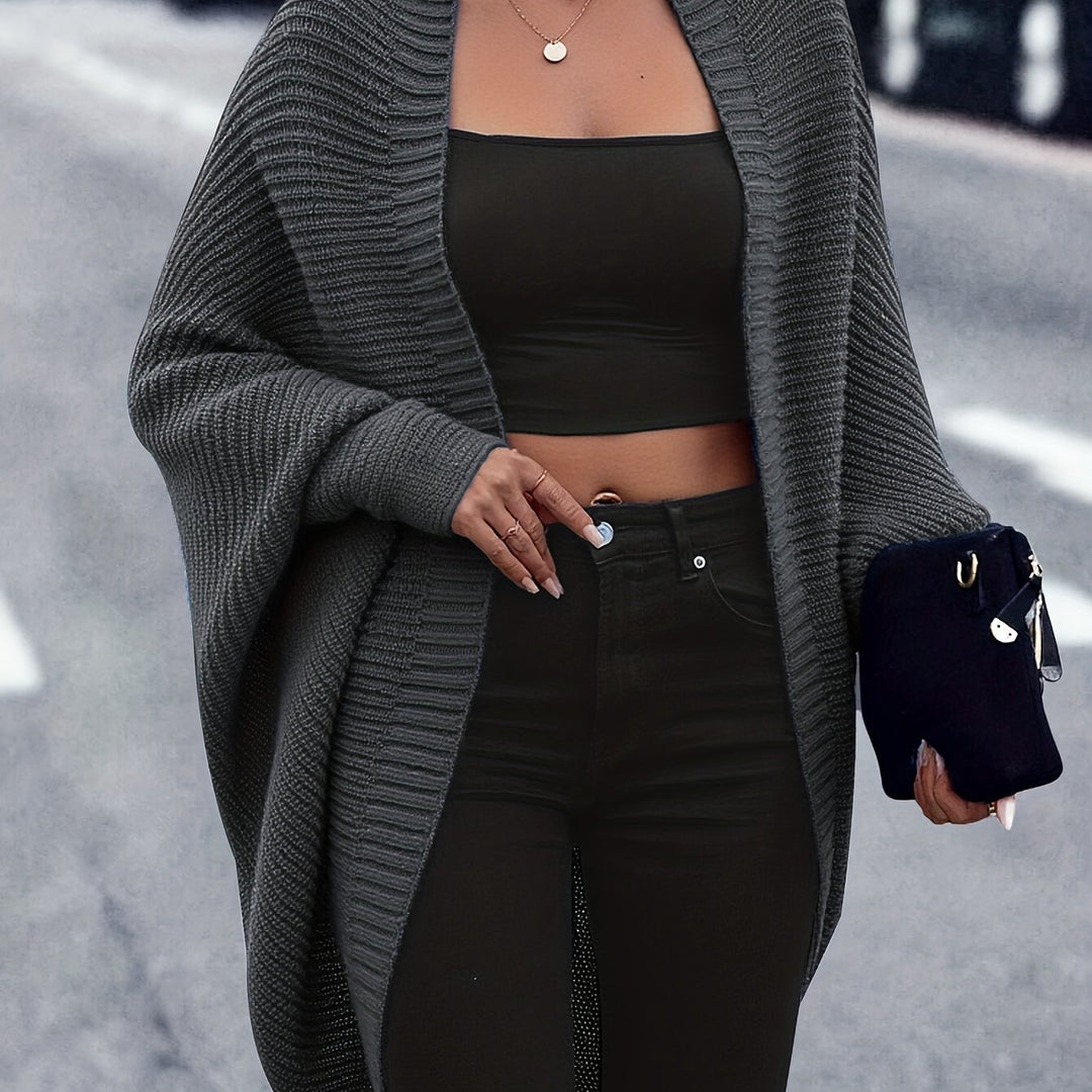 Vanessa | Christmas Draped Open-Front Cardigan