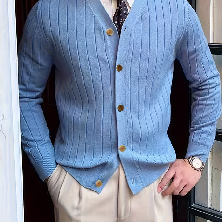 Leland | Ribbed Button-Up Cardigan