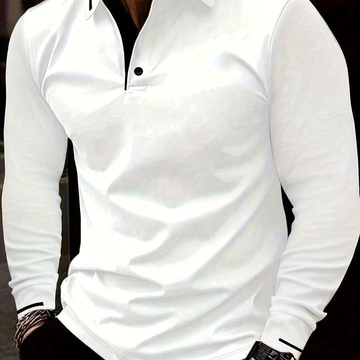 Emerson | Refined Long-Sleeve Polo Shirt